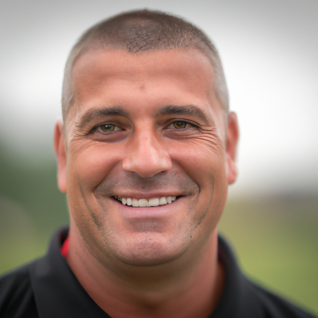 Hoofdcoach Thomas portret op de golfbaan